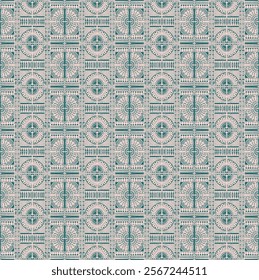 Tribal vector ornament. Seamless African pattern. Ethnic carpet with chevrons. Aztec style. Geometric mosaic on the tile, majolica. Ancient interior. Modern rug. Geo print on textile. Kente Cloth.