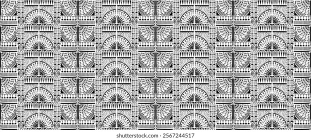 Tribal vector ornament. Seamless African pattern. Ethnic carpet with chevrons. Aztec style. Geometric mosaic on the tile, majolica. Ancient interior. Modern rug. Geo print on textile. Kente Cloth.