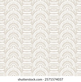 Tribal vector ornament. Seamless African pattern. Ethnic carpet with circle, wave. Aztec style. Geometric mosaic on the tile, majolica. Ancient interior. Modern rug. Geo print on textile. Kente Cloth.