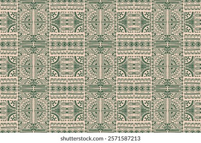 Tribal vector ornament. Seamless African pattern. Ethnic carpet with chevrons. Aztec style. Geometric mosaic on the tile, majolica. Ancient interior. Modern rug. Geo print on textile. Kente Cloth.