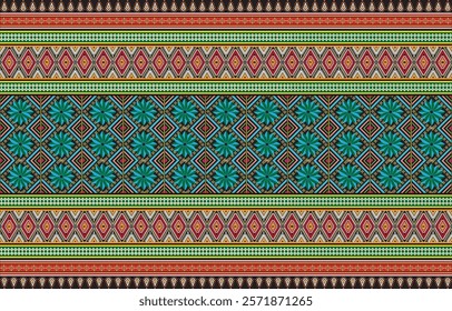 Tribal vector ornament. Seamless African pattern. Ethnic carpet with chevrons. Aztec style. Geometric mosaic on the tile, majolica. Ancient interior. Modern rug. Geo print on textile. Kente Cloth.