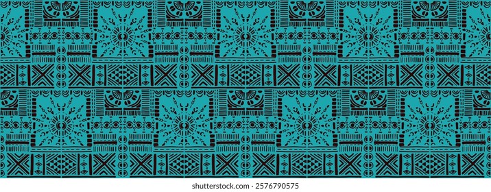 Tribal vector ornament. Seamless African pattern. Ethnic carpet with chevrons. Aztec style. Geometric mosaic on the tile, majolica. Ancient interior. Modern rug. Geo print on textile. Kente Cloth.