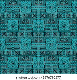 Tribal vector ornament. Seamless African pattern. Ethnic carpet with chevrons. Aztec style. Geometric mosaic on the tile, majolica. Ancient interior. Modern rug. Geo print on textile. Kente Cloth.