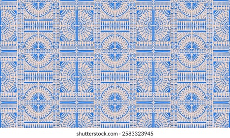 Tribal vector ornament. Seamless African pattern. Ethnic carpet with chevrons. Aztec style. Geometric mosaic on the tile, majolica. Ancient interior. Modern rug. Geo print on textile. Kente Cloth.