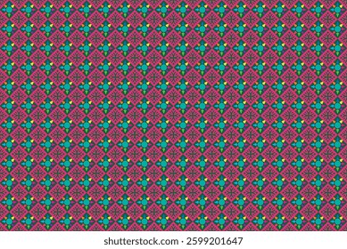 Tribal vector ornament. Seamless African pattern. Ethnic carpet with chevrons. Aztec style. Geometric mosaic on the tile, majolica. Ancient interior. Modern rug. Geo print on textile.