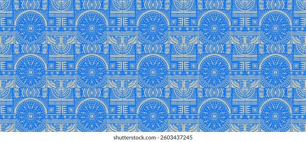 Tribal vector ornament. Seamless African pattern. Ethnic carpet with chevrons. Aztec style. Geometric mosaic on the tile, majolica. Ancient interior. Modern rug. Geo print on textile. Kente Cloth.