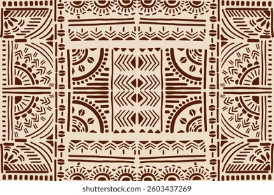 Tribal vector ornament. Seamless African pattern. Ethnic carpet with chevrons. Aztec style. Geometric mosaic on the tile, majolica. Ancient interior. Modern rug. Geo print on textile. Kente Cloth.