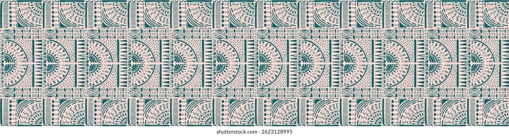 Tribal vector ornament. Seamless African pattern. Ethnic carpet with chevrons. Aztec style. Geometric mosaic on the tile, majolica. Ancient interior. Modern rug. Geo print on textile. Kente Cloth.