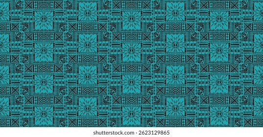 Tribal vector ornament. Seamless African pattern. Ethnic carpet with chevrons. Aztec style. Geometric mosaic on the tile, majolica. Ancient interior. Modern rug. Geo print on textile. Kente Cloth.