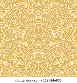 Tribal vector ornament. Seamless African pattern