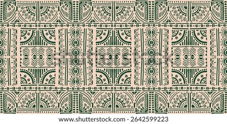 Tribal vector ornament. Seamless African pattern. Ethnic carpet with chevrons. Aztec style. Geometric mosaic on the tile, majolica. Ancient interior. Modern rug. Geo print on textile. Kente Cloth.