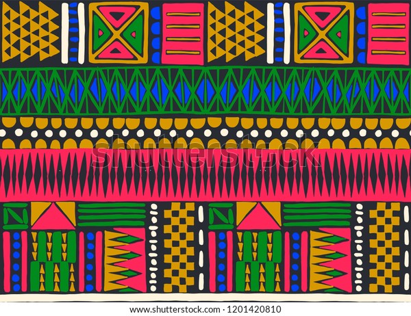 Tribal Vector Ornament Seamless African Pattern Stock Vector (Royalty ...