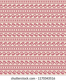 Tribal vector pattern. Ethnic seamless texture with geometric border ornament