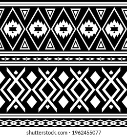 Tribal Vector Pattern Seamless Background. This pattern great for tshirt, apron design, textile, shoes, bottle design, bag design, pillow design, etc.