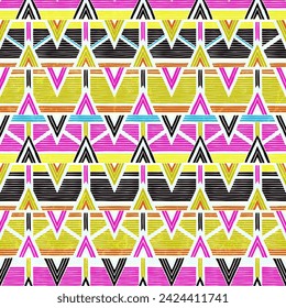 Tribal vector pattern. Seamless hand-drawn background for different surfaces.