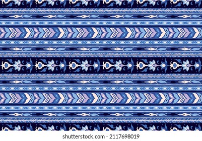 Tribal vector seamless Navajo pattern. Hand drawn abstract background.