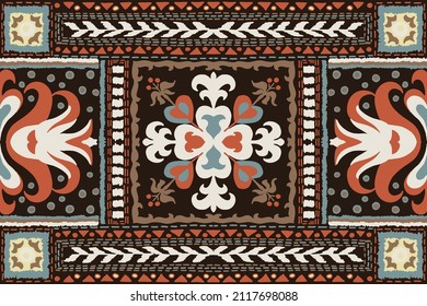 Vector tribal sin fisuras patrón Navajo. Trajo mano de fondo abstracto.