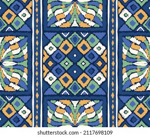 Tribal vector seamless Navajo pattern. Hand drawn abstract background.