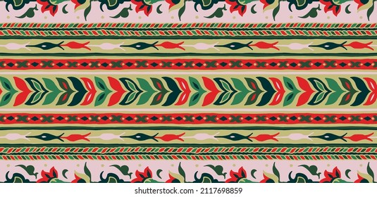 Vector tribal sin fisuras patrón Navajo. Trajo mano de fondo abstracto.