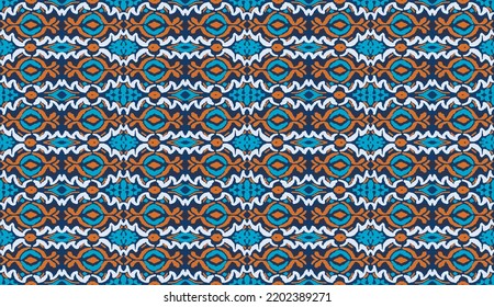 Tribal vector seamless Navajo pattern. Hand drawn abstract background. Geometric damascus ornament. Ikat border. Ethnic embroidery with leaves and monograms. Tribal vector texture. Seamless folk patte
