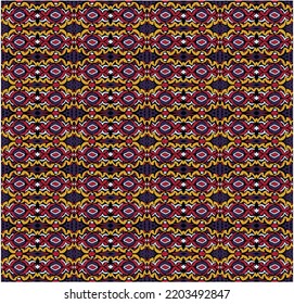 Tribal vector seamless Navajo pattern. Hand drawn abstract background. Geometric damascus ornament. Ikat border. Ethnic embroidery with leaves and monograms. Tribal vector texture. Seamless folk patte
