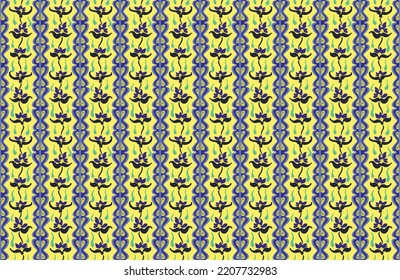 Tribal vector seamless Navajo pattern. Hand drawn abstract background. Geometric damascus ornament. Ikat border. Ethnic embroidery with leaves and monograms. Tribal vector texture. Seamless folk patte