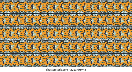 Tribal vector seamless Navajo pattern. Hand drawn abstract background. Geometric damascus ornament. Ikat border. Ethnic embroidery with leaves and monograms. Tribal vector texture. Seamless folk patte