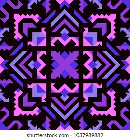 Tribal vector seamless pattern. Aztec fancy abstract geometric art print. Ethnic hipster backdrop. Wallpaper, cloth design, fabric, paper, cover, textile design template