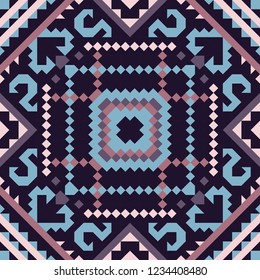 Tribal vector seamless pattern. Aztec fancy abstract geometric art print. Ethnic hipster backdrop. Wallpaper, cloth design, fabric, paper, cover, textile design template.
