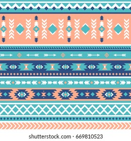 Tribal vector seamless pattern. Aztec abstract geometric art print. Vector background. Wallpaper, cloth design, fabric, paper, cover, textile template