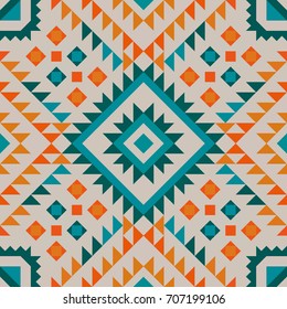 Tribal vector seamless pattern. Aztec fancy abstract geometric art print. Ethnic hipster backdrop. Wallpaper, cloth design, fabric, paper, cover, textile design template.
