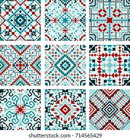 Tribal vector seamless pattern. Aztec fancy abstract geometric art print. Ethnic hipster backdrop. Wallpaper, cloth design, fabric, paper, cover, textile design template.
