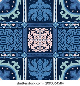 Tribal vector seamless pattern. Hand drawn abstract background.