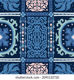 Tribal vector seamless pattern. Hand drawn abstract background.