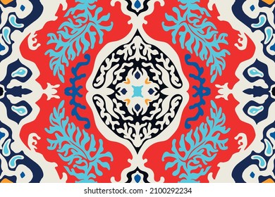 Tribal vector seamless pattern. Hand drawn abstract background. Folk stripes and diamonds
