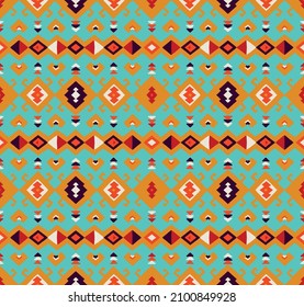 Tribal vector seamless pattern. Hand drawn abstract background. Folk stripes and diamonds