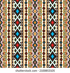 Tribal vector seamless pattern. Hand drawn abstract background.