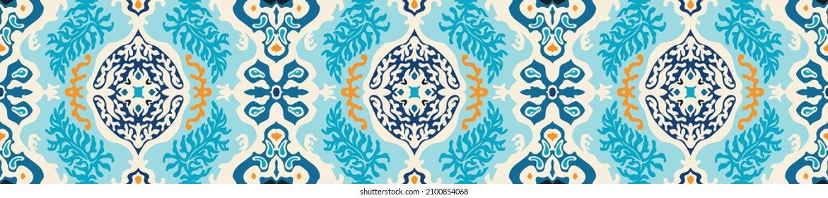 Tribal vector seamless pattern. Hand drawn abstract background.