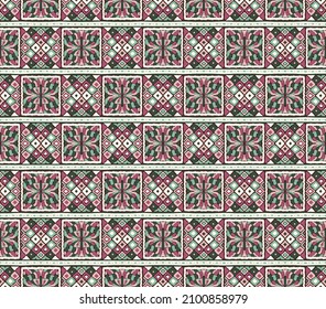 Tribal vector seamless pattern. Hand drawn abstract background.