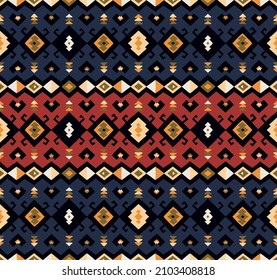 Tribal vector seamless pattern. Hand drawn abstract background.