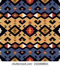 Tribal vector seamless pattern. Hand drawn abstract background.