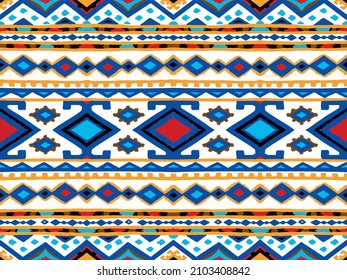 Tribal vector seamless pattern. Hand drawn abstract background.