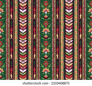 Tribal vector seamless pattern. Hand drawn abstract background.