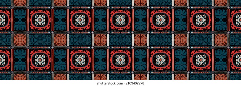 Tribal vector seamless pattern. Hand drawn abstract background.