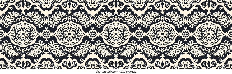 Tribal vector seamless pattern. Hand drawn abstract background.