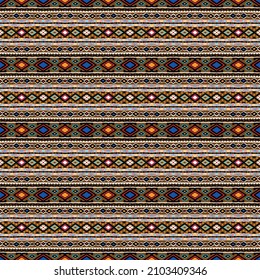 Tribal vector seamless pattern. Hand drawn abstract background.