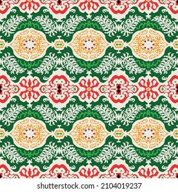 Tribal vector seamless pattern. Hand drawn abstract background.