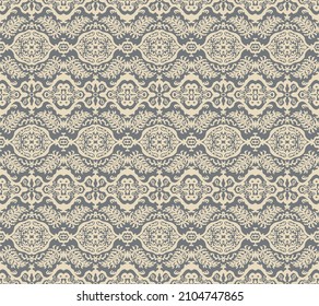 Tribal vector seamless pattern. Hand drawn abstract background. Folk stripes and diamonds