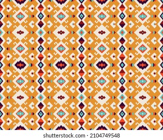 Tribal vector seamless pattern. Hand drawn abstract background. Folk stripes and diamonds