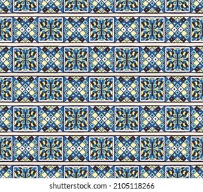 Tribal vector seamless pattern. Hand drawn abstract background. Folk stripes and diamonds